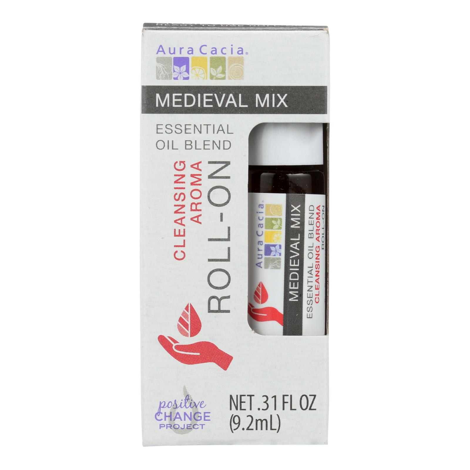 Aura Cacia, Roll On Essential Oil, Medieval, Case Of 4, .31 Fl Oz