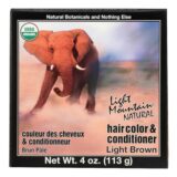 Light Mountain Hair Color/conditioner, Organic, Light Brown, 4 Oz