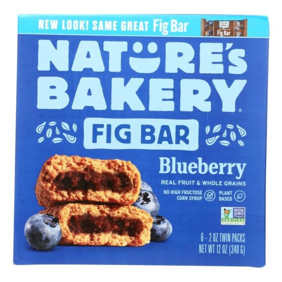 Nature's Bakery Stone Ground Whole Wheat Fig Bar, Blueberry, Case Of 6, 2 Oz.
