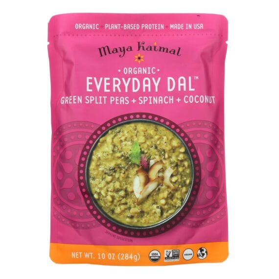 Maya Kaimal, Organic Everyday Dal, Green Split Pea Spinach Coconut, Cs Of 6,10 Oz