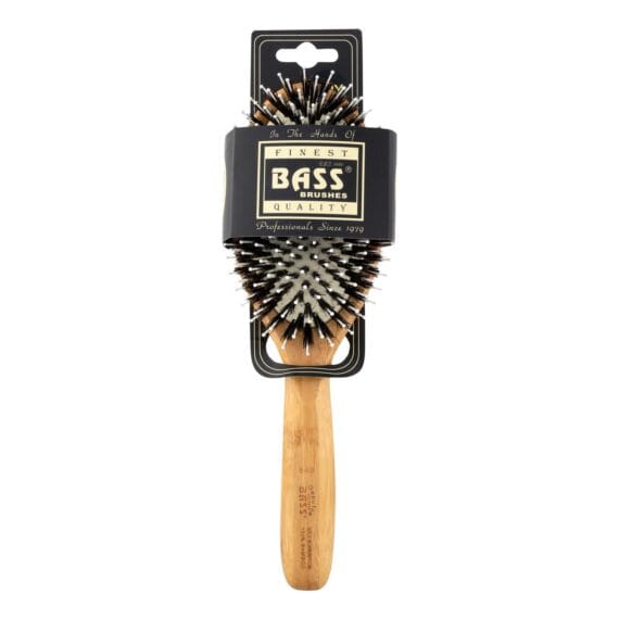 Bass Brushes, Nylon Bristle Brush, Large Oval Wild Boar, 1 Count