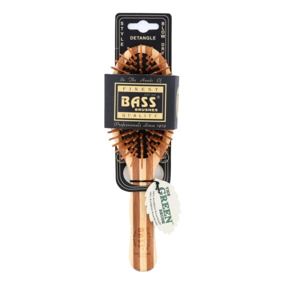Bass Brushes, Bamboo Wood Bristle Brush, Large, 1 Count