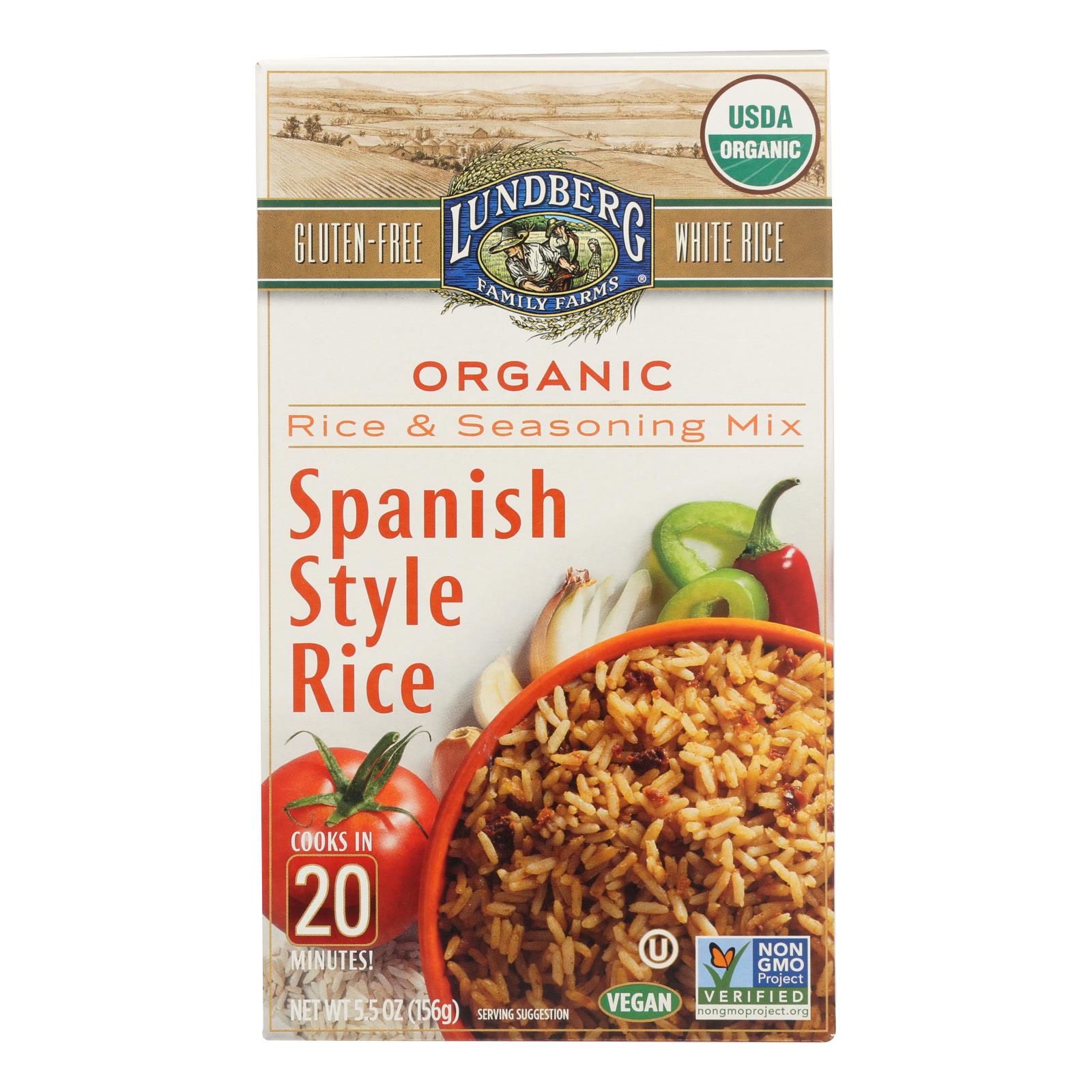 Lundberg Family Farms, Rice And Seasoning Mix, Spanish Style, Case Of 6, 5.50 Oz.