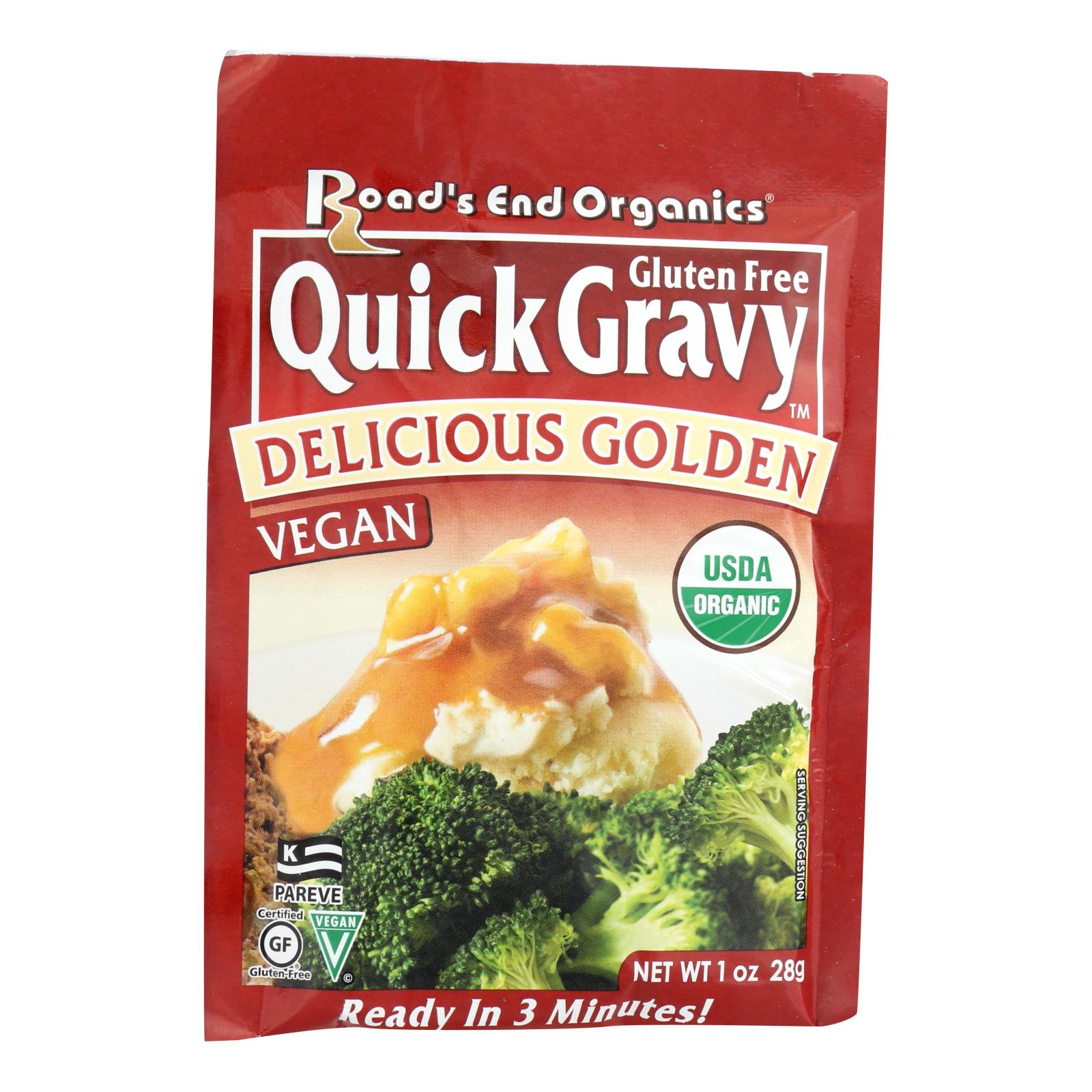 Road's End Organics Gravy Mix, Organic, Golden, 1 Oz, Case Of 12