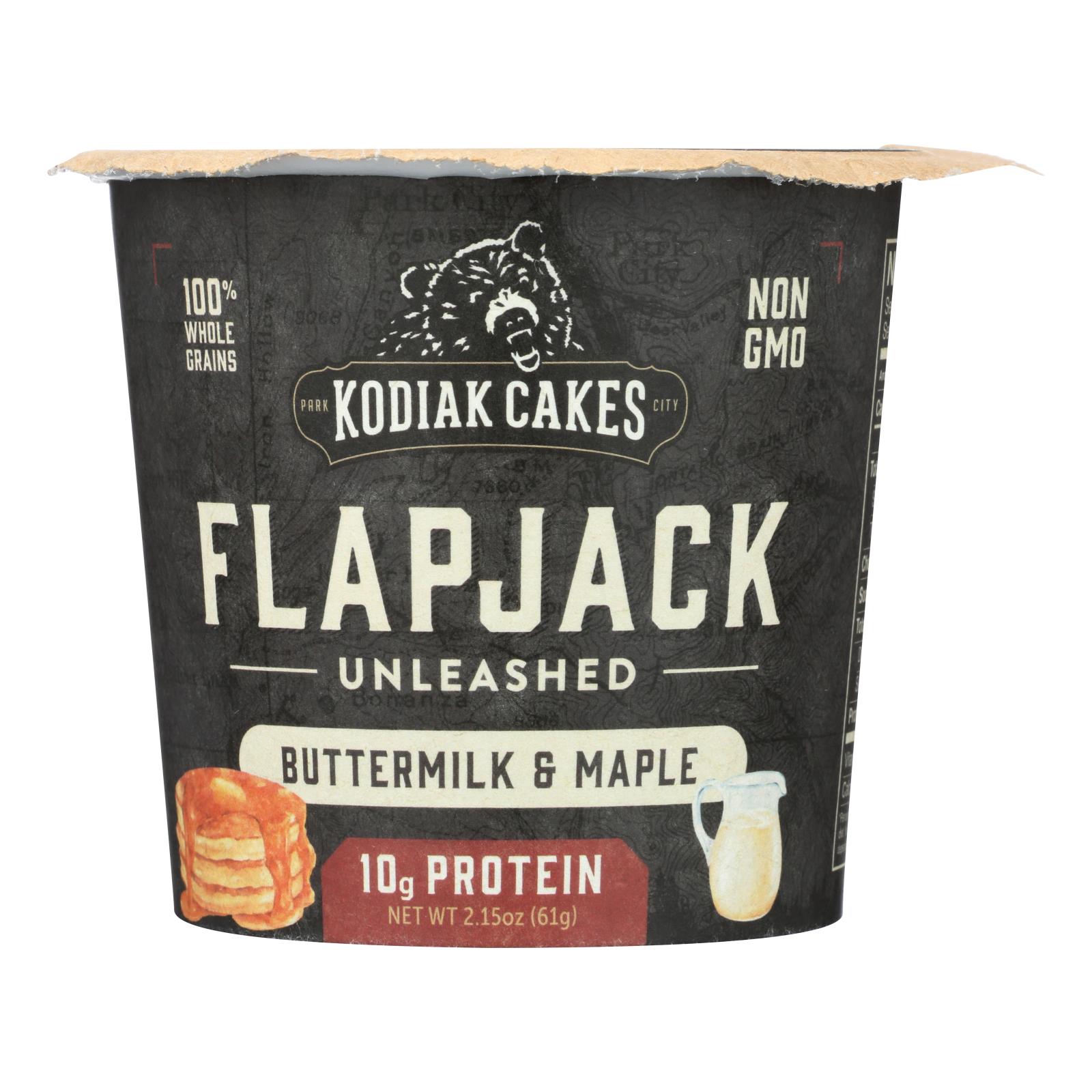 Kodiak Cakes, Flapjack On The Go, Buttermilk Maple, Case Of 12, 2.15 Oz