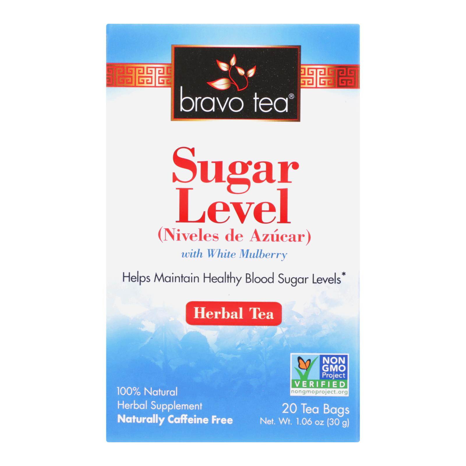 Bravo Teas And Herbs, Tea, Sugar Level, 20 Bag