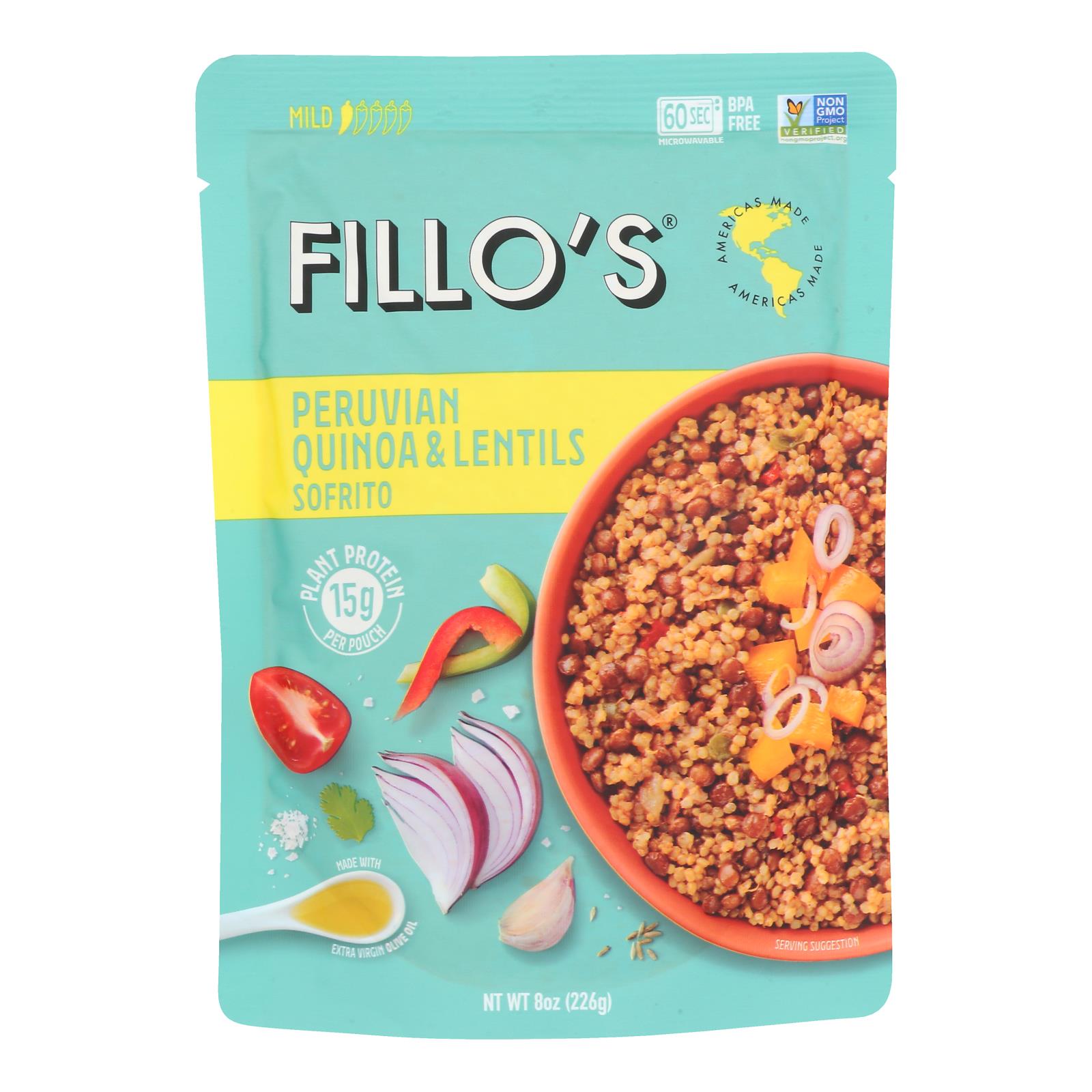 Fillo's - Lentils-quinoa Peruvian - Case Of 6-8 Oz