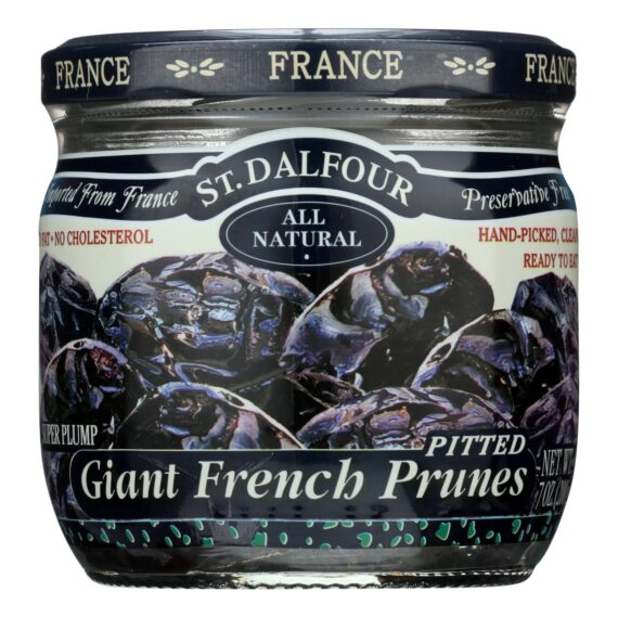 St Dalfour Prunes, French, Giant, Pitted, 7 Oz, Case Of 6