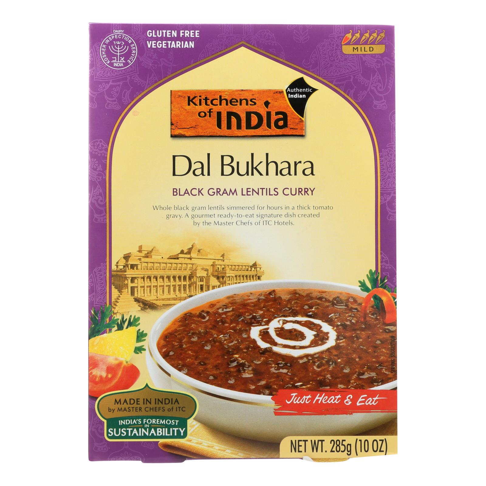 Kitchen Of India Dinner, Black Gram Lentils Curry, Dal Bukhara, 10 Oz, Case Of 6