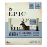 Epic - Bar Venison Sea Salt+ppr - Case Of 8-4-1.3 Oz
