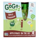 Gogo Squeeze Organic, Apple Cinnamon, Case Of 12, 3.2 Oz.