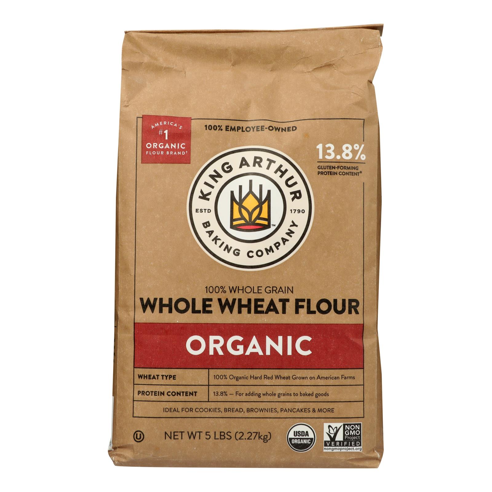 King Arthur Whole Wheat Flour , Case Of 6, 5 #