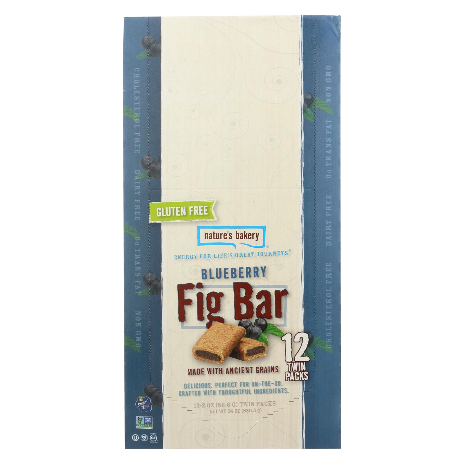 Nature's Bakery Gluten Free Fig Bar, Blueberry, Case Of 12, 2 Oz.