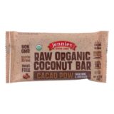 Jennie's Organic Cacao Powder Coconut Bar, Case Of 12, 1.5 Oz.