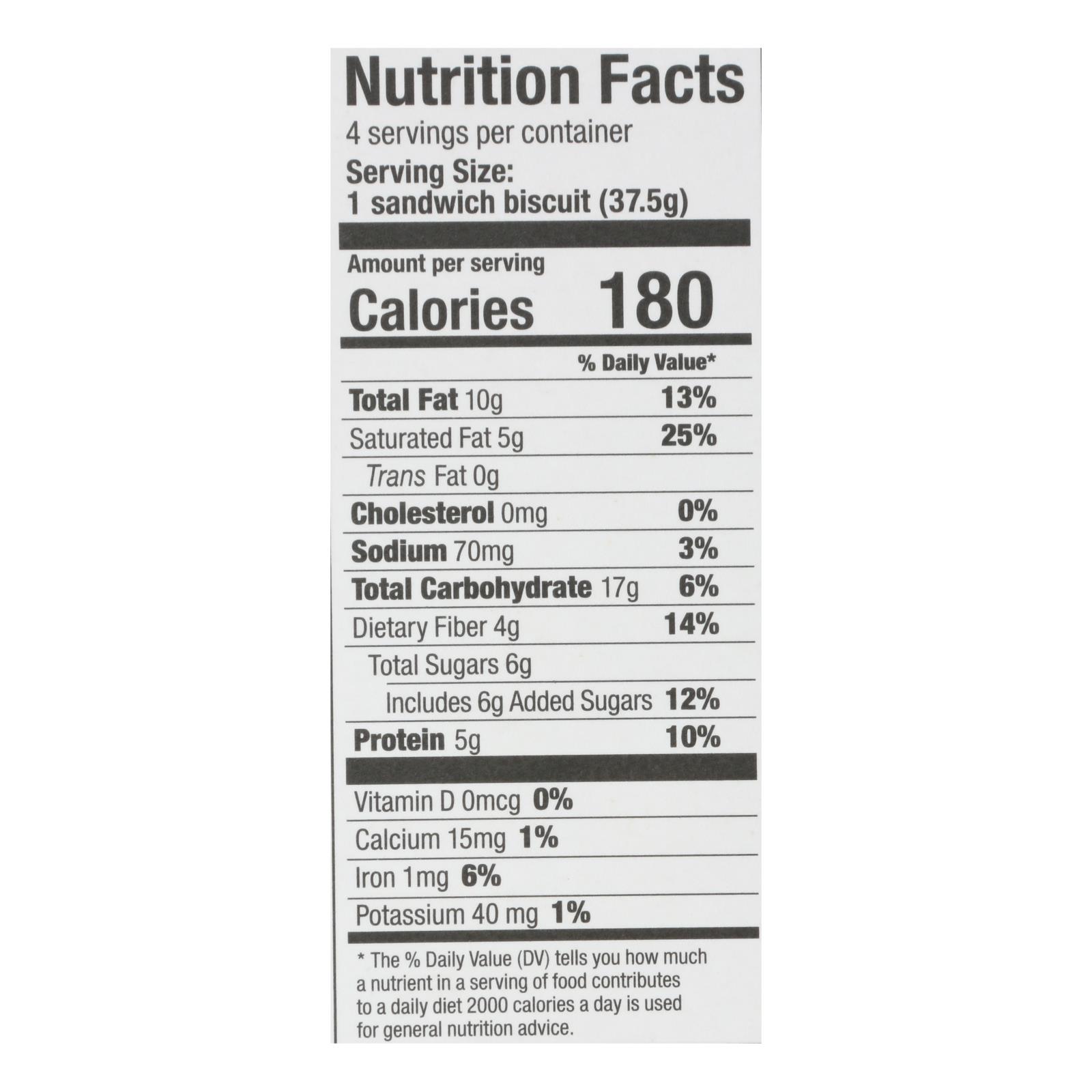 Olyra - Breakfast Sandwich Biscuit Dark Chocolate - Case Of 6 - 5.3 Oz - Image 2