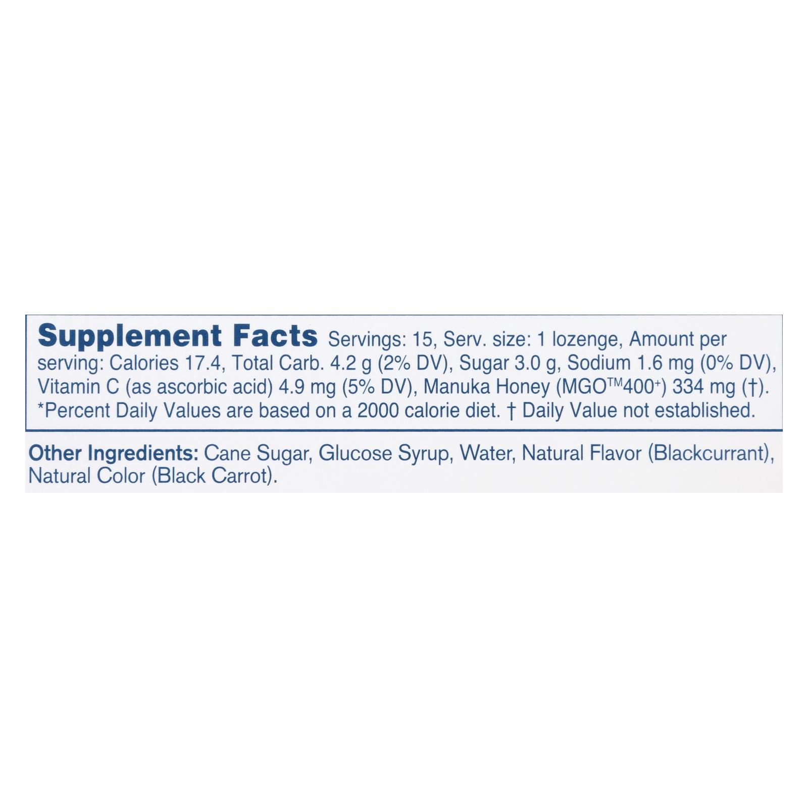 Manuka Health - Loz Honey Mgo 400+ Blkcrnt - 1 Each 1-15 Ct - Image 3