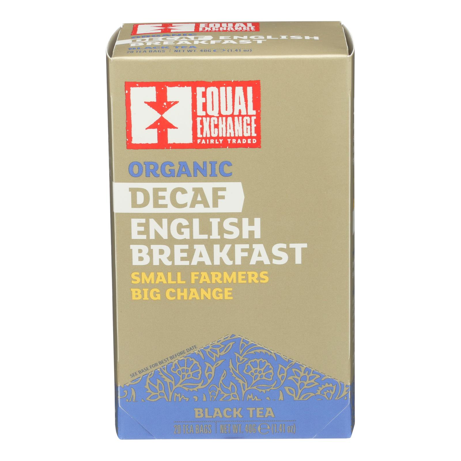 Equal Exchange Organic Decaf Black Tea, English Breakfast, Case Of 6, 20 Bags - Image 2