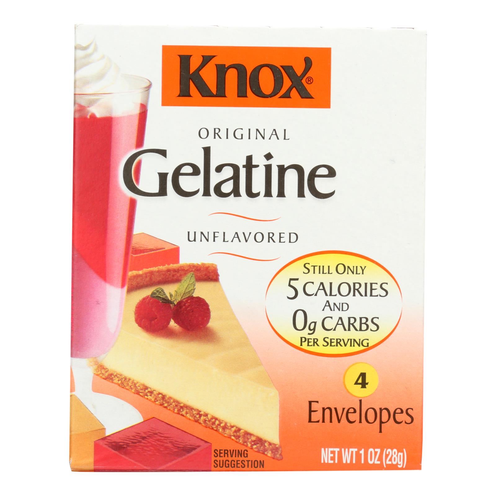 Knox Kraft Gelatine, Unflavored, Case Of 48, 1 Oz