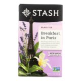Stash Tea Black Tea, Breakfast In Paris, Case Of 6, 18 Bags