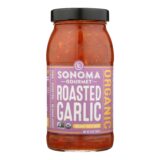 Sonoma Gourmet Organic Pasta Sauce, Roasted Garlic, Case Of 6, 25 Oz.