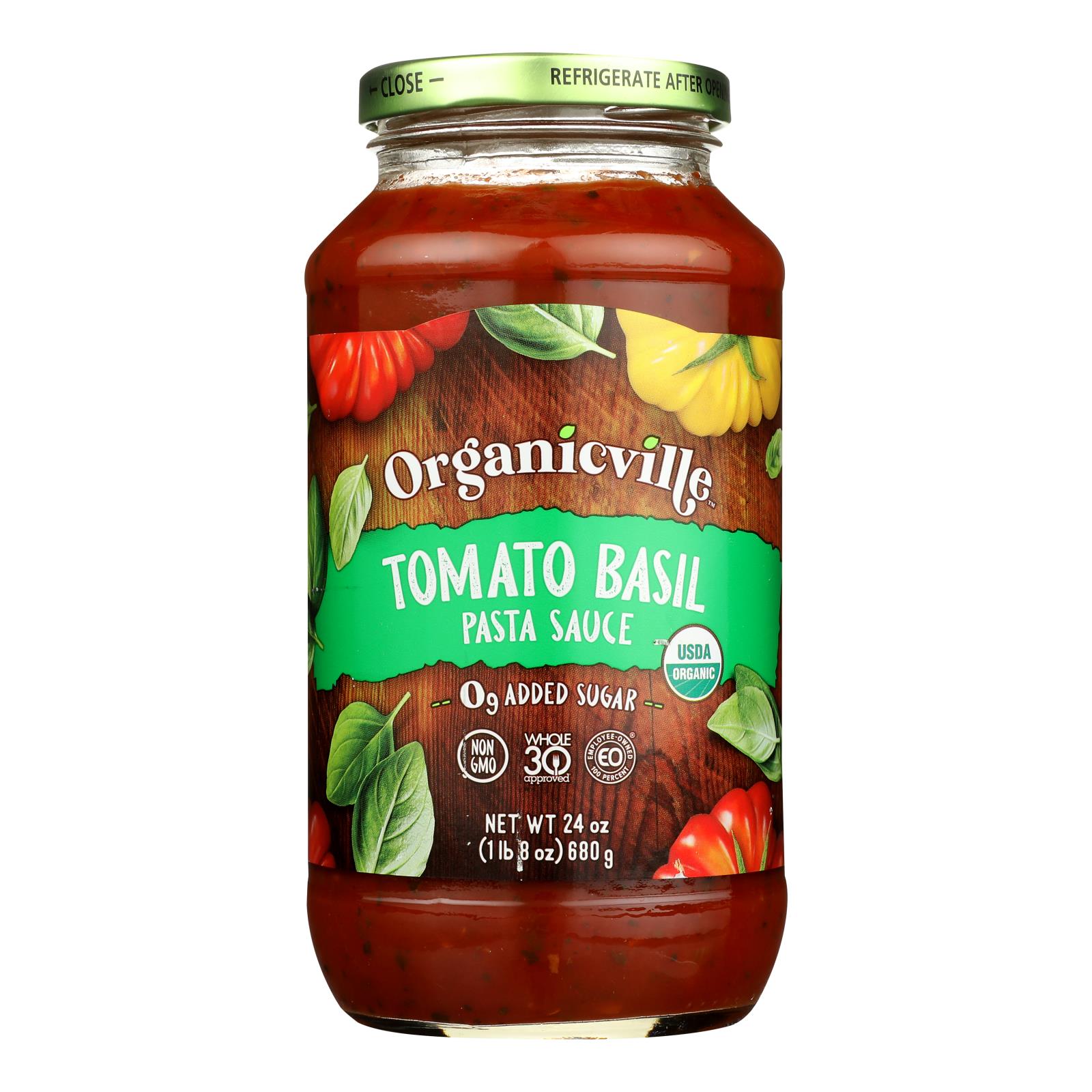 Organicville - Psta-sce Tom Basil Whole - Case Of 6-24 Oz