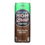 High Brew Coffee Coffee, Ready To Drink, Dark Chocolate Mocha, 8 Oz, Case Of 12