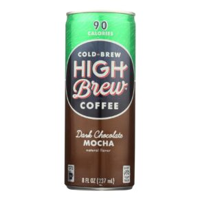 High Brew Coffee Coffee, Ready To Drink, Dark Chocolate Mocha, 8 Oz, Case Of 12