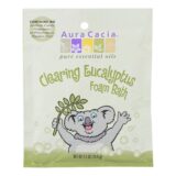 Aura Cacia Clearing Foam Bath, Eucalyptus, Case Of 6, 2.5 Oz