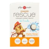 Ginger People Ginger Rescue For Kids, Mighty Mango, 24 Chewable Tablets, Case Of 10