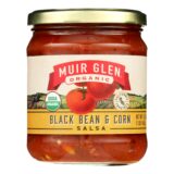 Muir Glen Black Bean Corn Med Salsa, Tomato, Case Of 12, 16 Oz.
