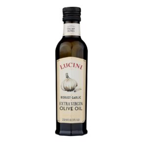 Lucini Italia Robust Garlic Extra Virgin Olive Oil, Case Of 6, 8.5 Fl Oz.