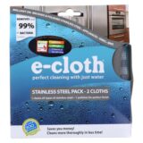 E-cloth Stainless Steel Cleaning Cloth, 2 Pack