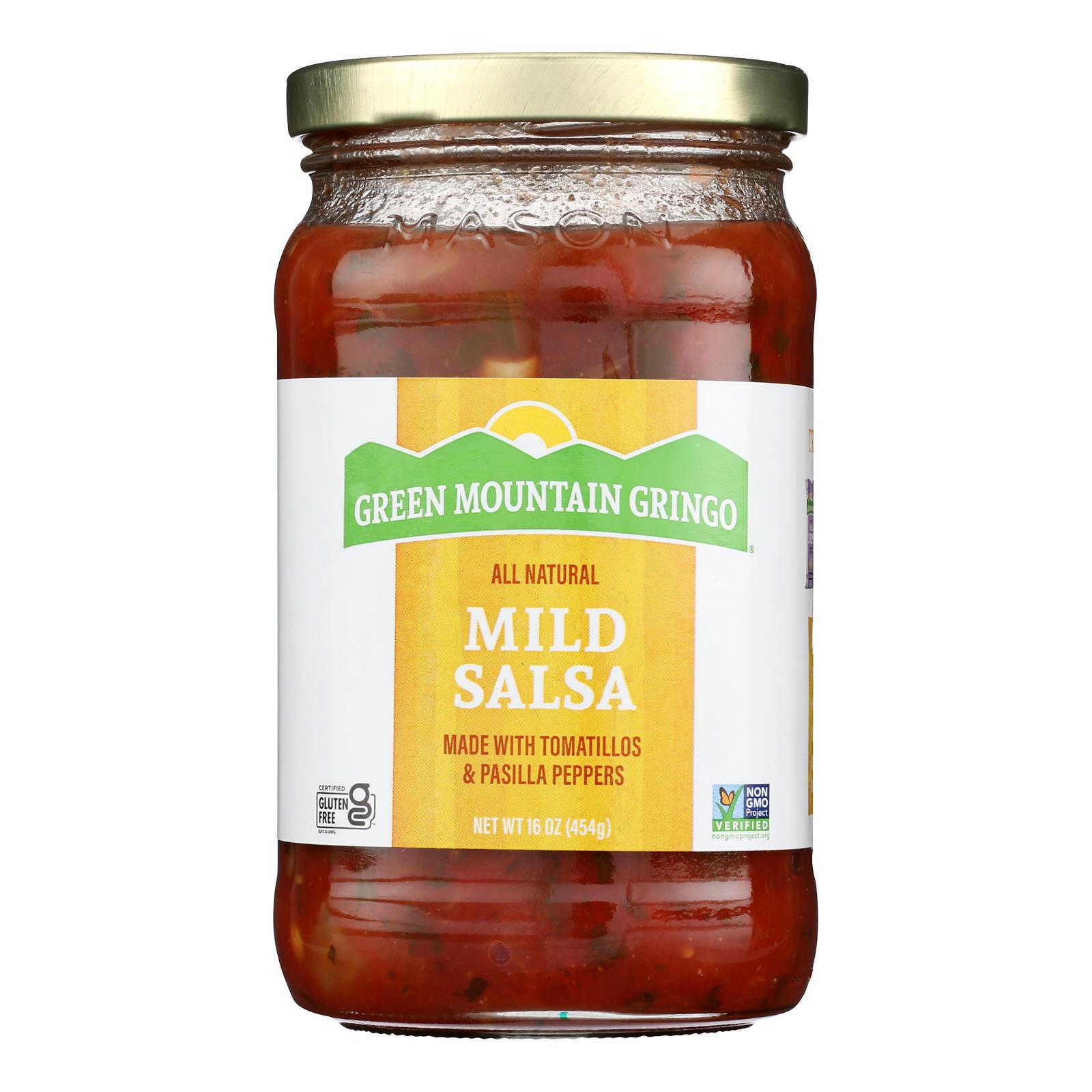 Green Mountain Gringo Mild Salsa, Case Of 12, 16 Oz.