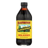 Plantation Blackstrap Molasses Syrup, Unsulphured, Case Of 12, 15 Fl Oz.