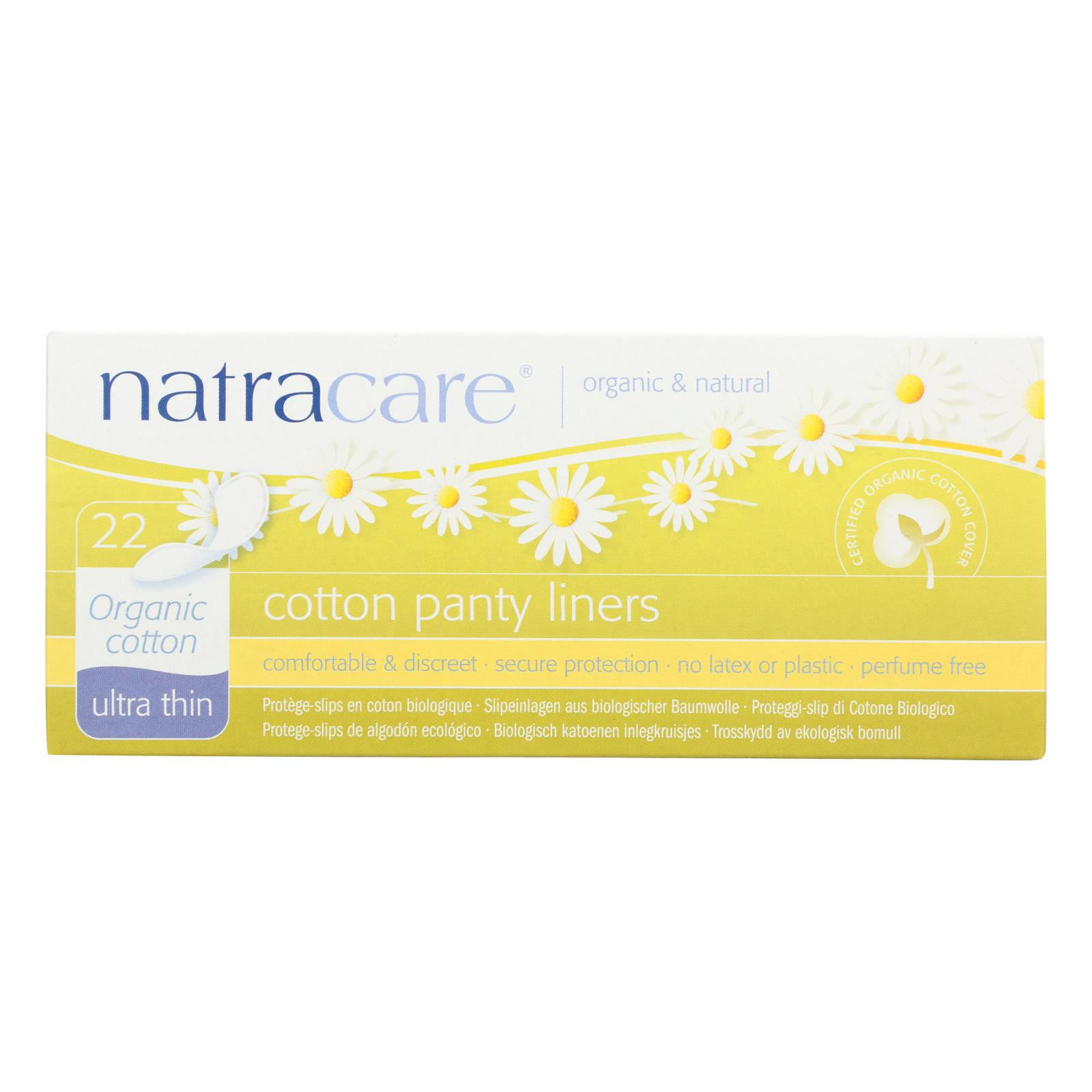 Natracare Ultra Thin Organic Cotton Panty Liners, 22 Pack