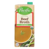Pacific Natural Foods Beef Broth, Low Sodium, Case Of 12, 32 Fl Oz.