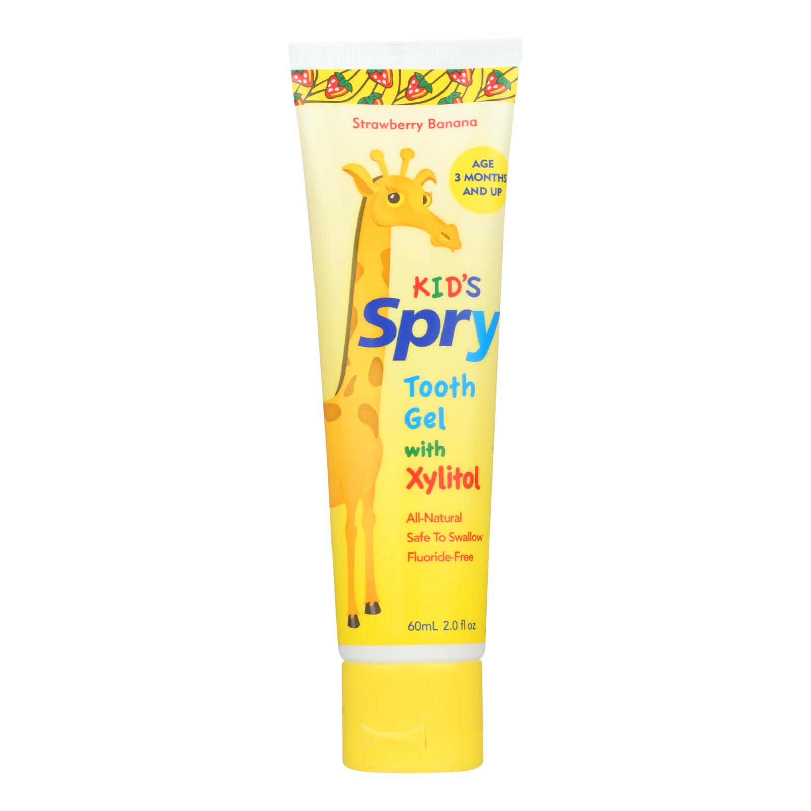 Spry Tooth Gel, Strawberry And Banana, 2 Fl Oz.