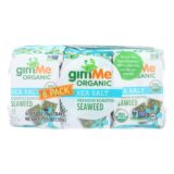 Gimme Seaweed Snacks Organic Roasted Seaweed Snack, Sea Salt, Case Of 8, 6/.17 Oz