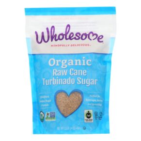 Wholesome Sweeteners Sugar, Organic, Turbinado, Raw Cane, 1.5 Lb, Case Of 12
