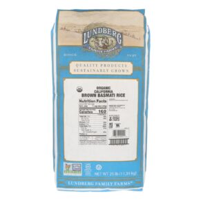 Lundberg Family Farms Organic Rice, Brown Basmati, Case Of 25 Lbs