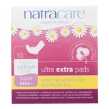 Natracare  Ultra Extra Pads W/wings, Super, 10 Count