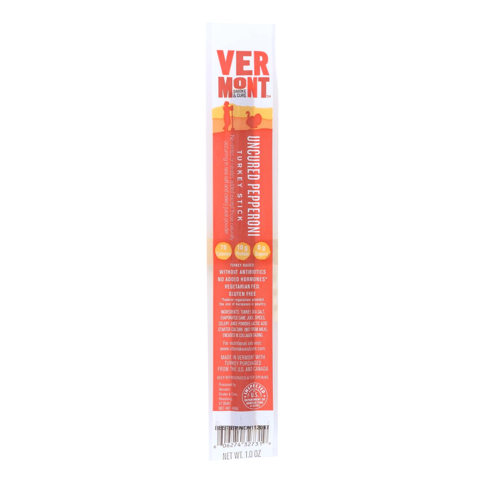 Vermont Smoke And Cure Realsticks, Turkey Pepperoni, 1 Oz, Case Of 24
