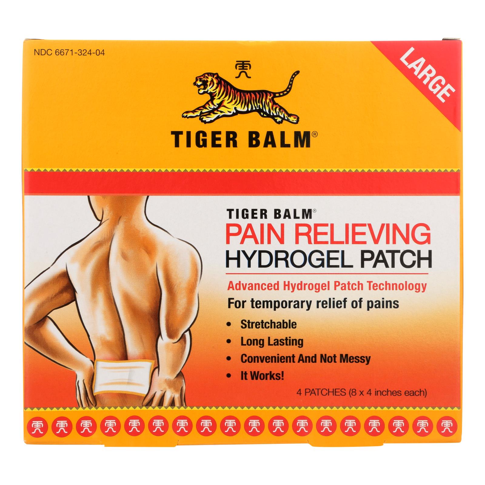 Tiger Balm Pain Relieving Large Patches, Case Of 6, 4 Pack