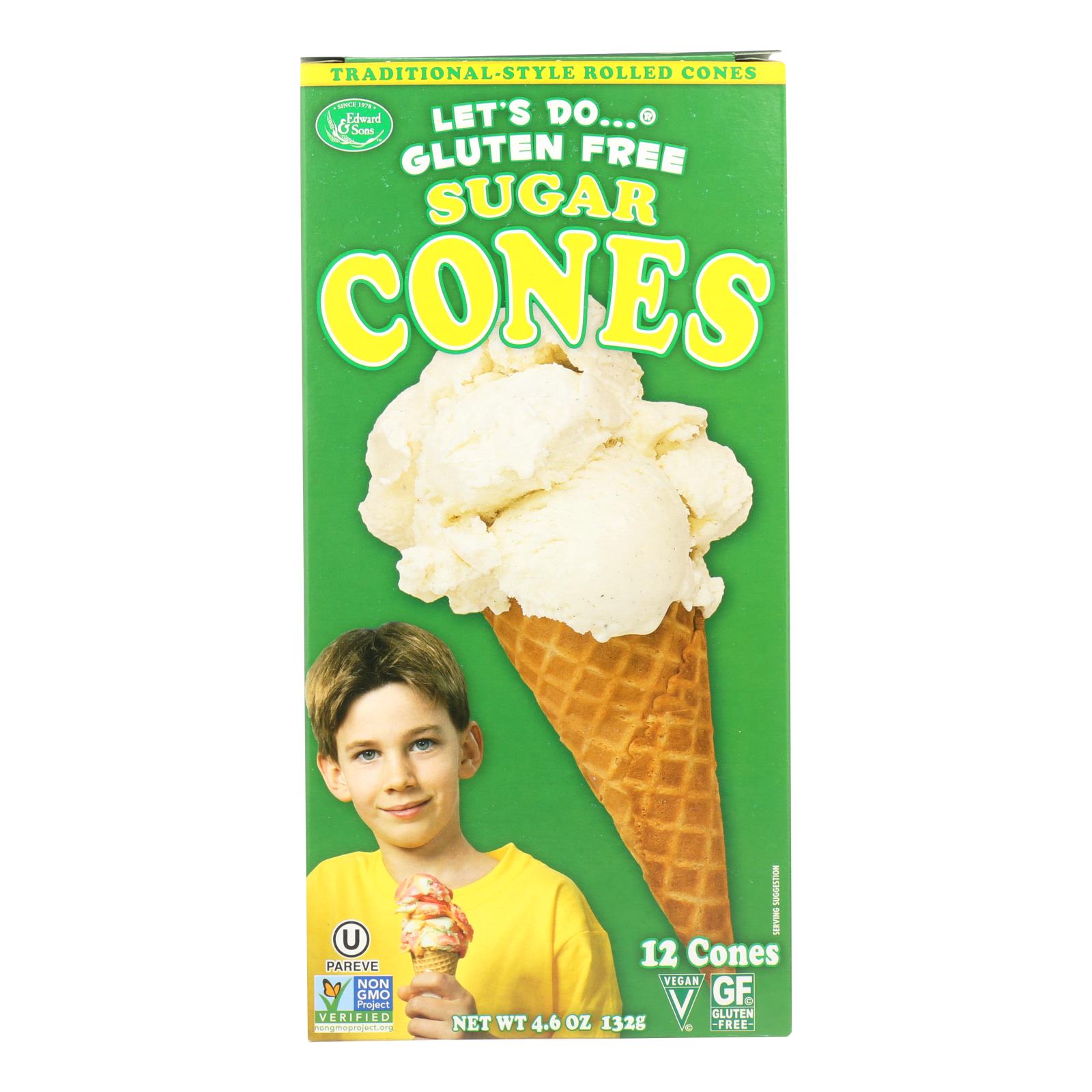 Let's Do Ice Cream Cones, Sugar, Case Of 12, 4.6 Oz.