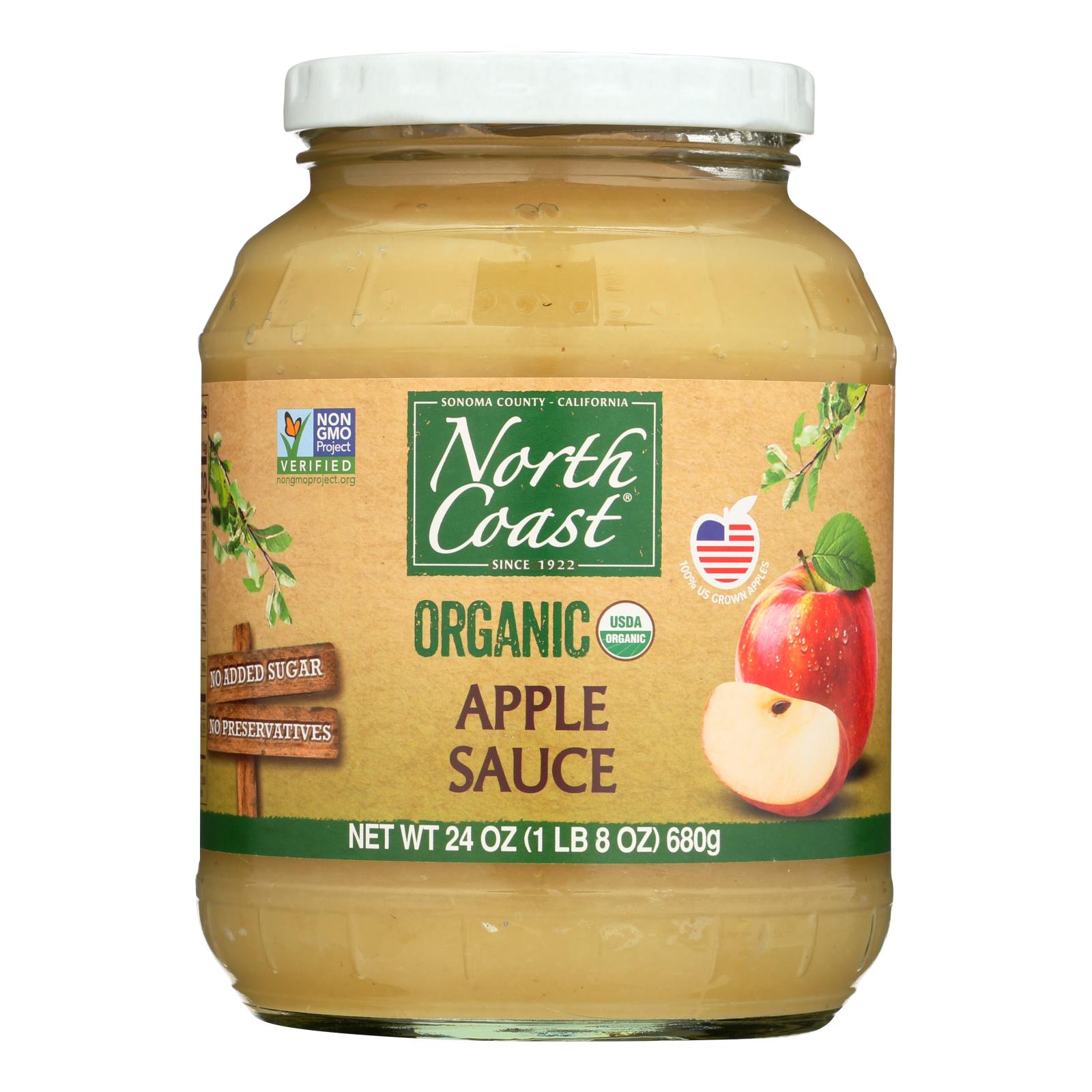 North Coast Organic Apple Sauce , Case Of 12, 24 Fz