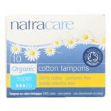 Natracare 100% Organic Cotton Tampons, Super, 10 Pack