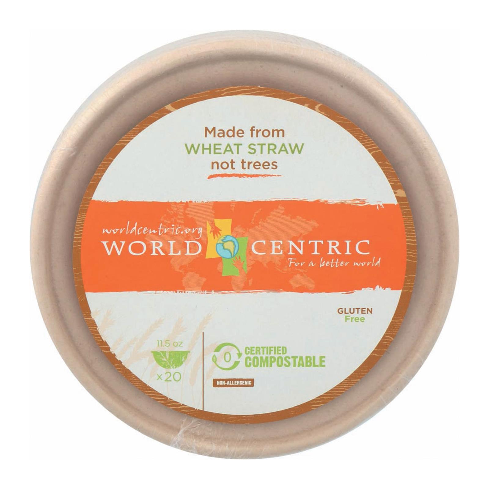 World Centric Wheat Straw Bowl, Case Of 12, 20 Count