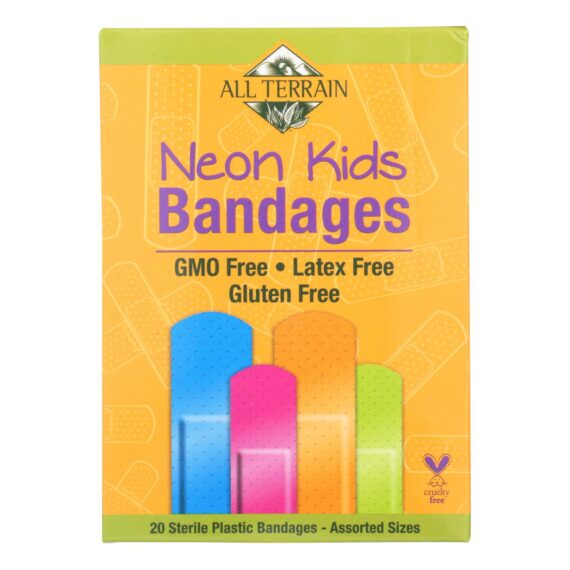 All Terrain, Bandages, Neon Kids, Assorted, 20 Count
