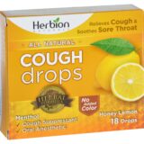 Herbion Naturals Cough Drops, All Natural, Honey Lemon, 18 Drops