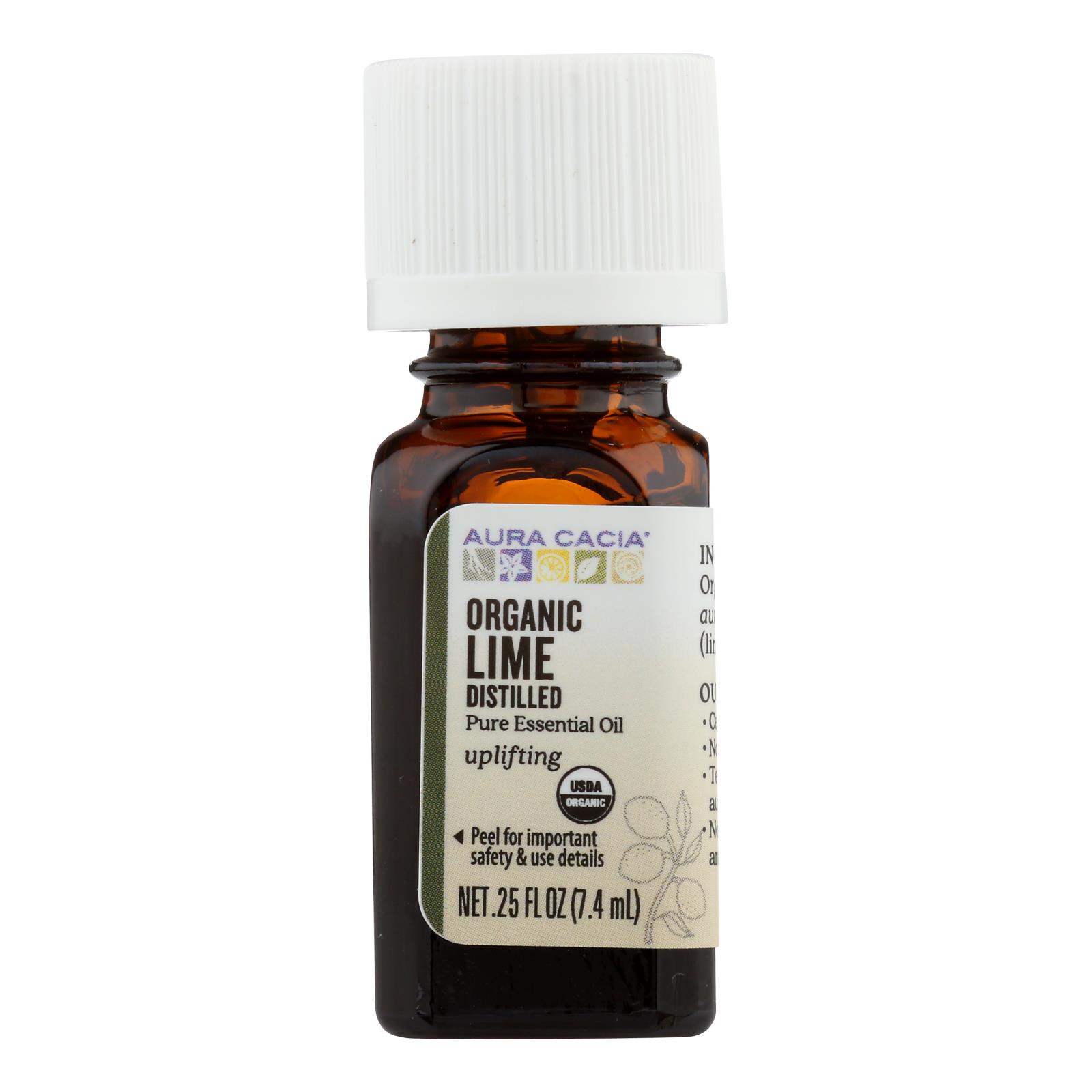 Aura Cacia, Organic Essential Oil, Lime, .25 Fl Oz